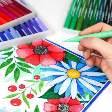 Pagos 120 Renk Dual Brush Su Bazlı Marker Seti