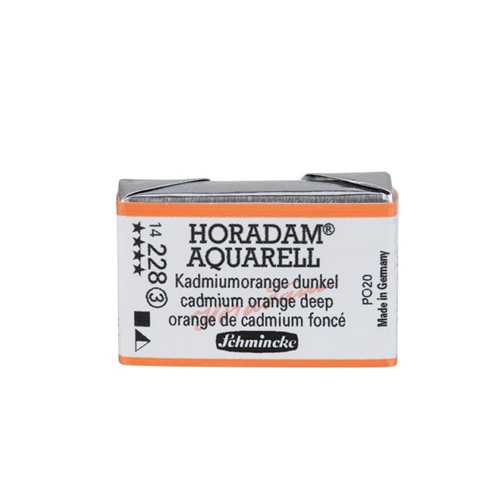 Schmincke Horadam Aquarell Artistik Sulu Boya Tam Tablet Seri 3 228 cadmium orange deep