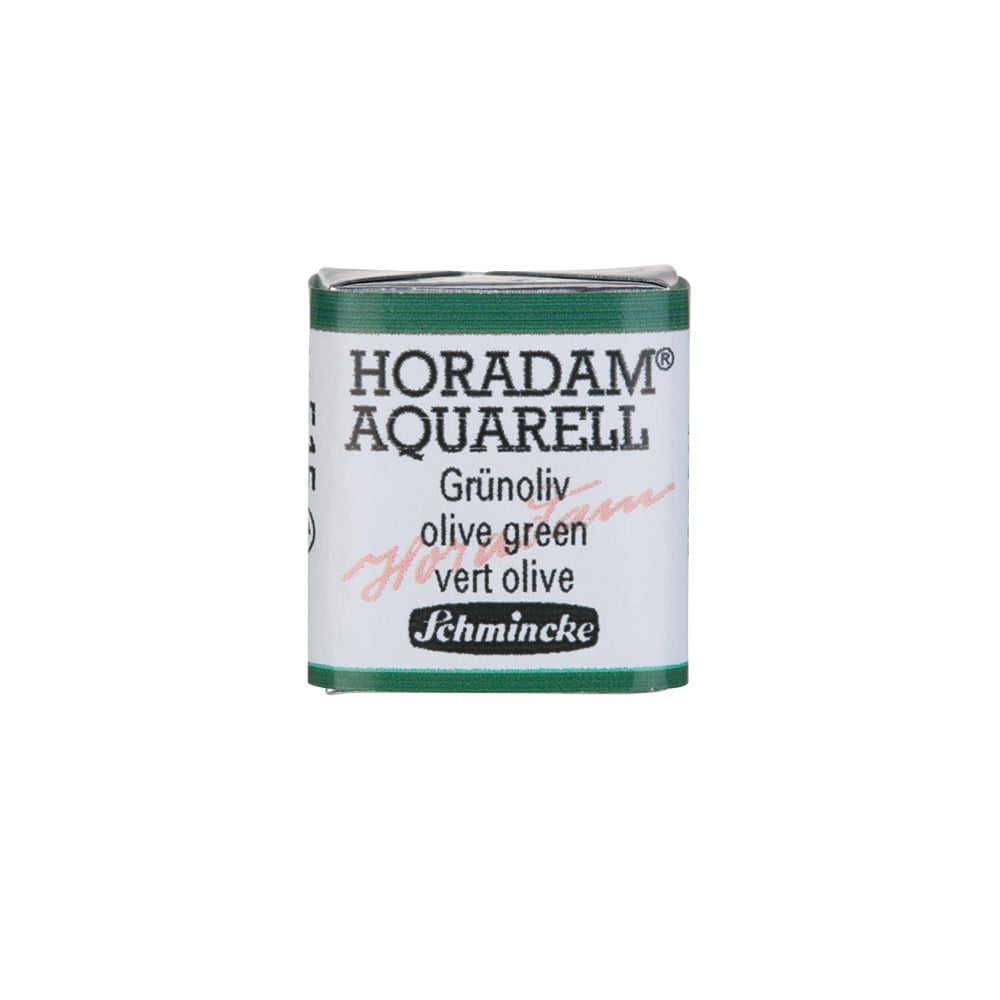 Schmincke Horadam Aquarell Artistik Sulu Boya Yarım Tablet Seri 1 515 olive green