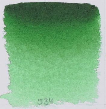 Schmincke Horadam Aquarell Artistik Sulu Boya Yarım Tablet Seri 2 534 permanent green olive