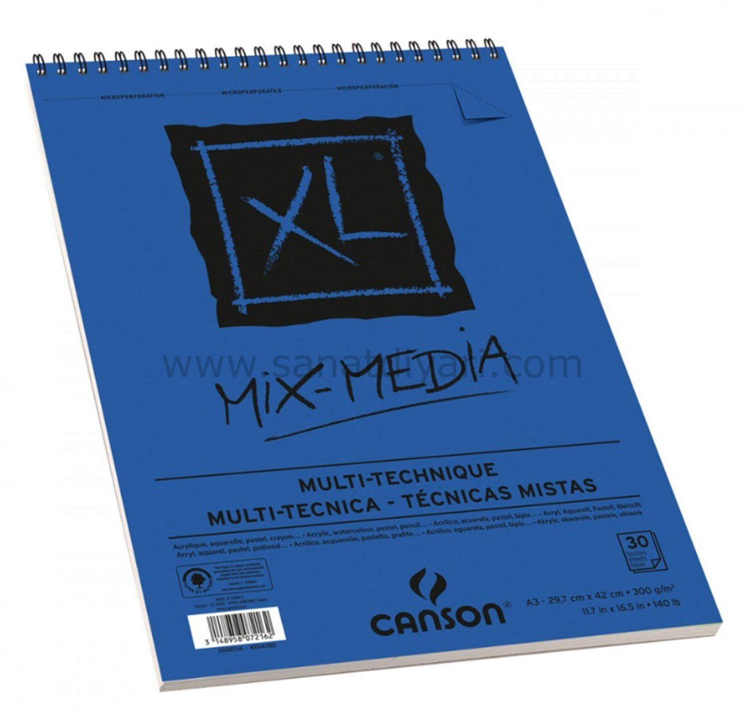 Canson Mix Media 300 gr - A3 - 30 Yaprak