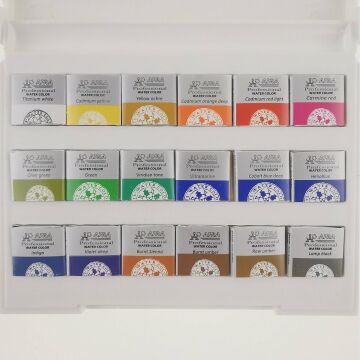 Afra Artists Water Colours Sulu Boya Seti Medium Pan / Orta Boy Tablet 18'Li