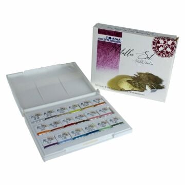 Afra Artists Water Colours Sulu Boya Yaldız Seti Medium Pan / Orta Boy Tablet 18'Li