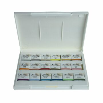 Afra Artists Water Colours Sulu Boya Yaldız Seti Medium Pan / Orta Boy Tablet 18'Li