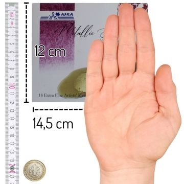 Afra Artists Water Colours Sulu Boya Yaldız Seti Medium Pan / Orta Boy Tablet 18'Li