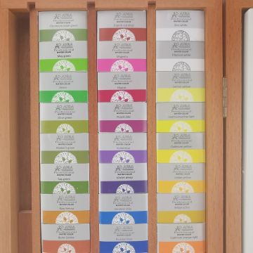 Afra Professional Water Colours Sulu Boya Seti Medium Pan / Orta Boy Tablet 64'Lü Ahşap Kutu