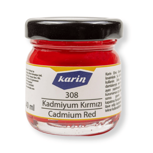 Karin Ebru Boyası 40 ml 308 kadmiyum kırmızı