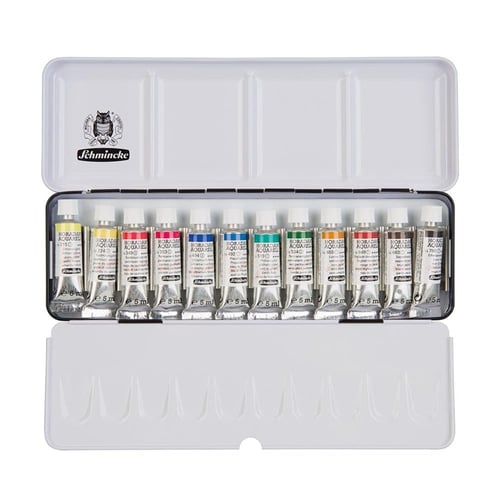 Schmincke Horadam Aquarell Metal Kutu 12 li x 5 ml cep boy 74112