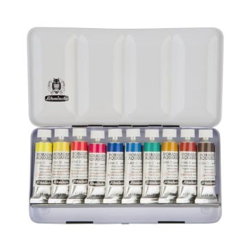 Schmincke Horadam Aquarell metal kutu 10'lu x 15 ml 74510
