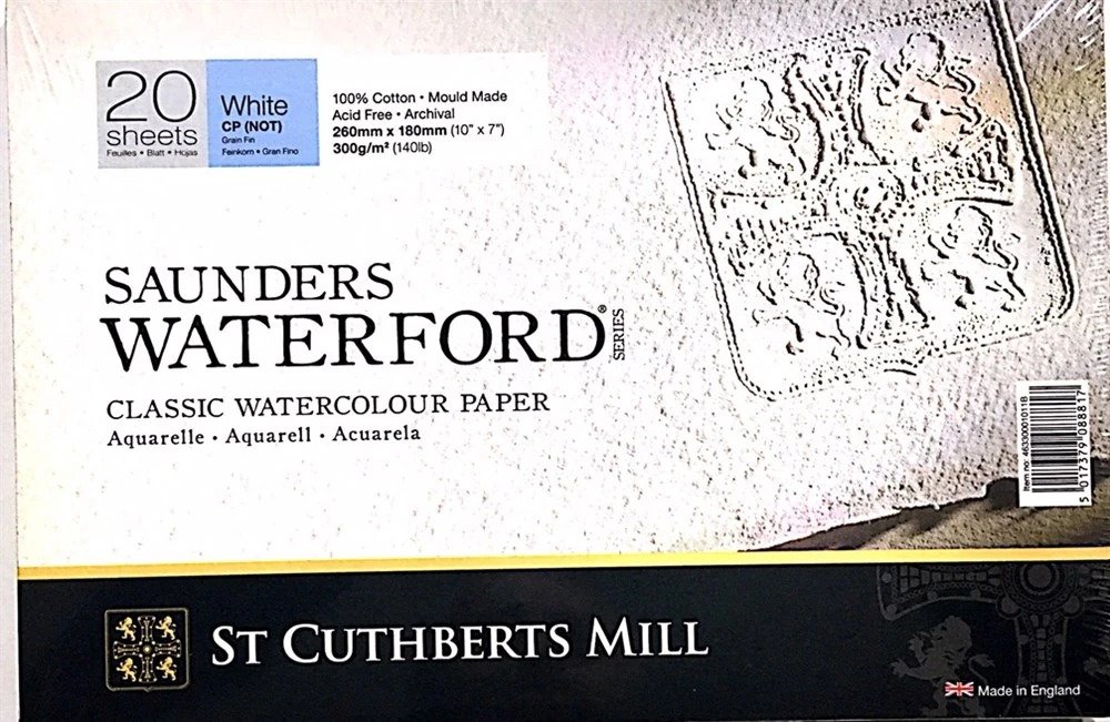 Saunders Waterford Sulu Boya Blok White Cp 26x18cm 300gr 20syf