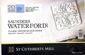 Saunders Waterford Sulu Boya Blok White Cp 26x18cm 300gr 20syf