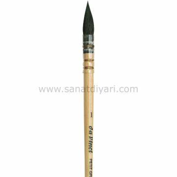Da Vinci 418 Serisi Fırça No:1 petit gris pur mavi rus sincap kılı yuvarlak fıransız sulu boya fırçası