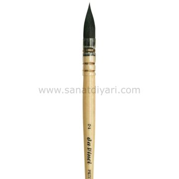 Da Vinci 418 Serisi Fırça No:2 petit gris pur mavi rus sincap kılı yuvarlak fıransız sulu boya fırçası
