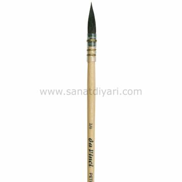 Da Vinci 418 Serisi Fırça No:2/0 petit gris pur mavi rus sincap kılı yuvarlak fıransız sulu boya fırçası