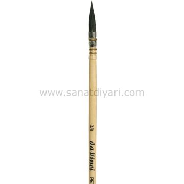 Da Vinci 418 Serisi Fırça No:3/0 petit gris pur mavi rus sincap kılı yuvarlak fıransız sulu boya fırçası