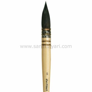 Da Vinci 418 Serisi Fırça No:5 petit gris pur mavi rus sincap kılı yuvarlak fıransız sulu boya fırçası