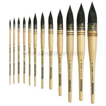 Da Vinci 418 Serisi Fırça No:6 petit gris pur mavi rus sincap kılı yuvarlak fıransız sulu boya fırçası