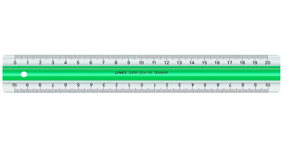 Linex 20 cm Super Series Anti-Slide Kaydırmaz Cetvel