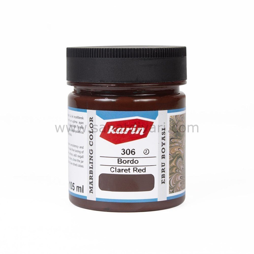 Karin Ebru Boyası 105 ml 306 Bordo