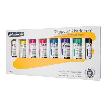 Schmincke Akademie Gouache Boya SET 8x60 ml 72010  küppers