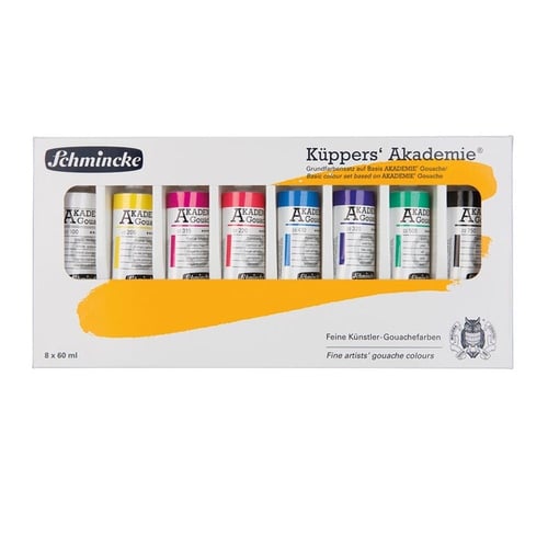 Schmincke Akademie Gouache Boya SET 8x60 ml 72010  küppers