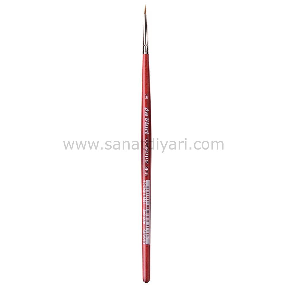 Da Vinci 5580 Serisi Fırça No:5/0 Cosmotop Spin Sentetik Yuvarlak Sulu Boya Fırçası