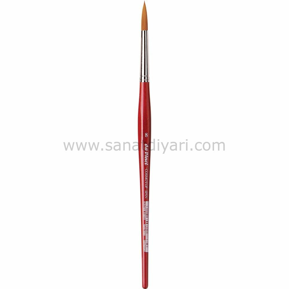Da Vinci 5580 Serisi Fırça No:8 Cosmotop Spin Sentetik Yuvarlak Sulu Boya Fırçası