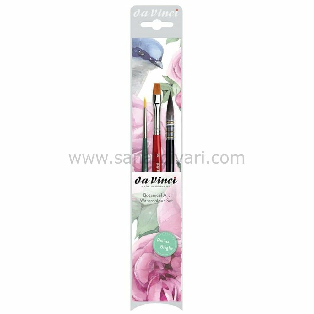 Da Vinci Botanical Art Sulu Boya 3 lü Fırça Seti Set No 4216