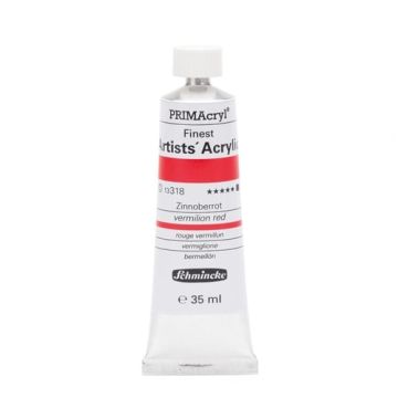 Schmincke 318 Vermilion Red Primacryl Artist Akrilik Boya 35 ml Seri 3