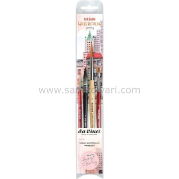 Da Vinci Urban Sulu Boya Seyehat 4 lü Fırça Seti Set No:5601