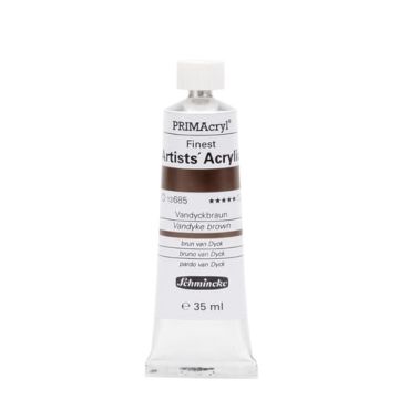 Schmincke 685 vandyke brown Primacryl Artist Akrilik Boya 35 ml Seri 1