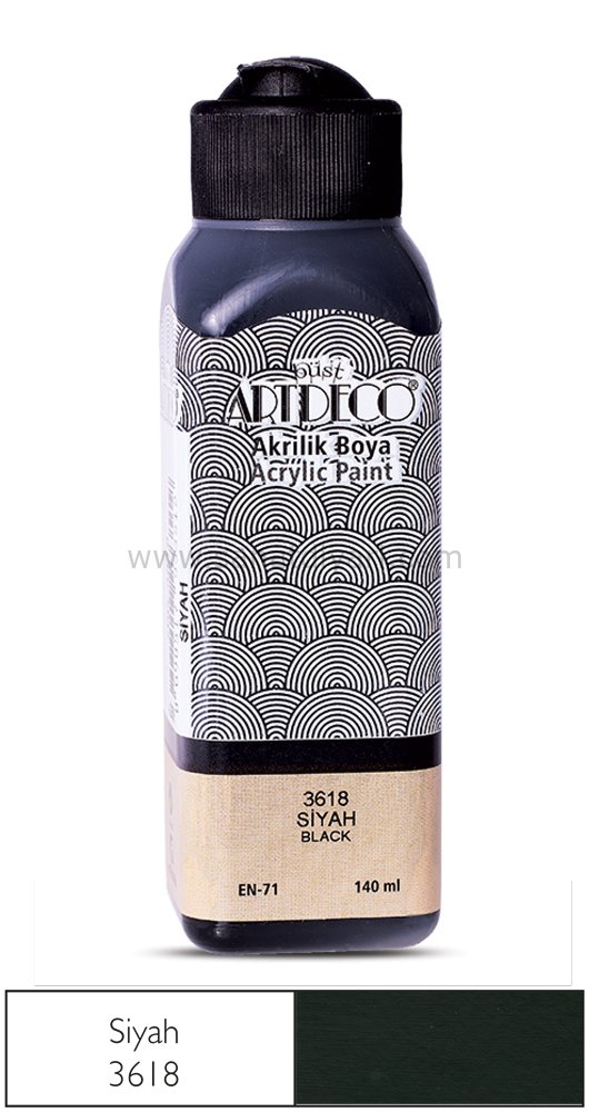 ARTDECO AKRİLİK BOYA 140 ML SİYAH 3618