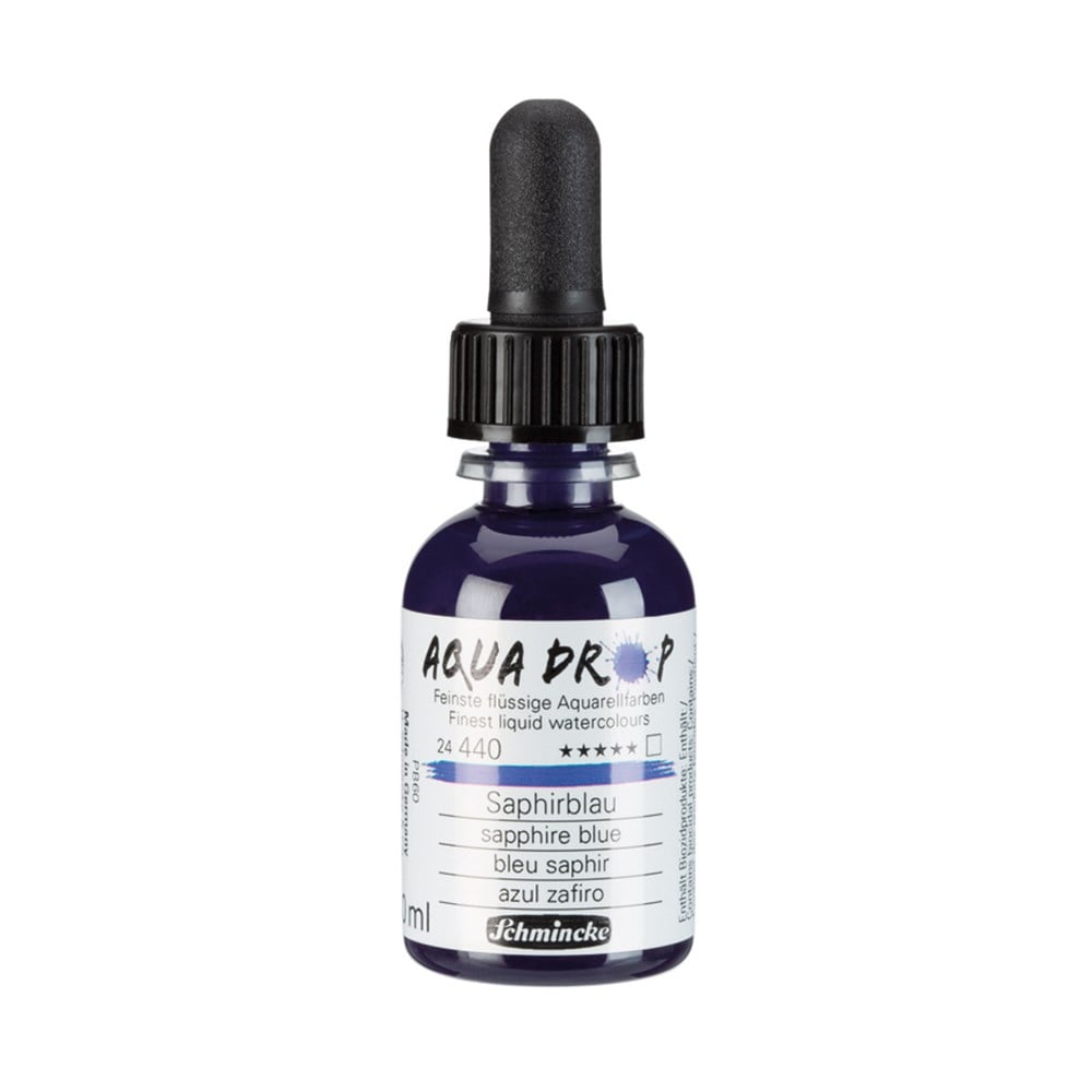 Schmincke Aqua Drop Sıvı Sulu Boya 440 Sapphire Blue 30 ml