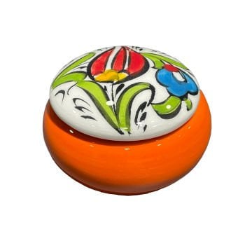 Tiryakiart Desenli Seramik Hokka - Turuncu