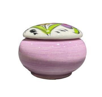 Tiryakiart Desenli Seramik Hokka - Pembe