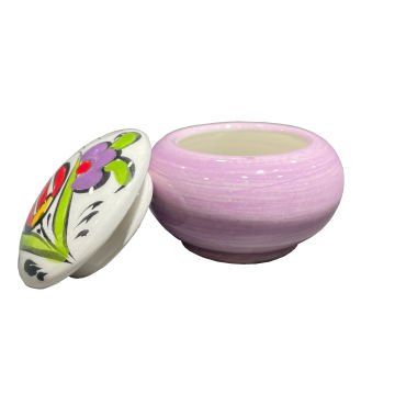 Tiryakiart Desenli Seramik Hokka - Pembe