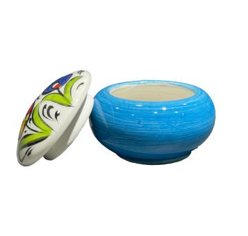 Tiryakiart Desenli Seramik Hokka 30 cc - Mavi