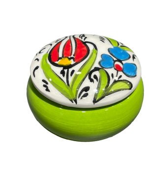 Tiryakiart Desenli Seramik Hokka - Fıstık Yeşili