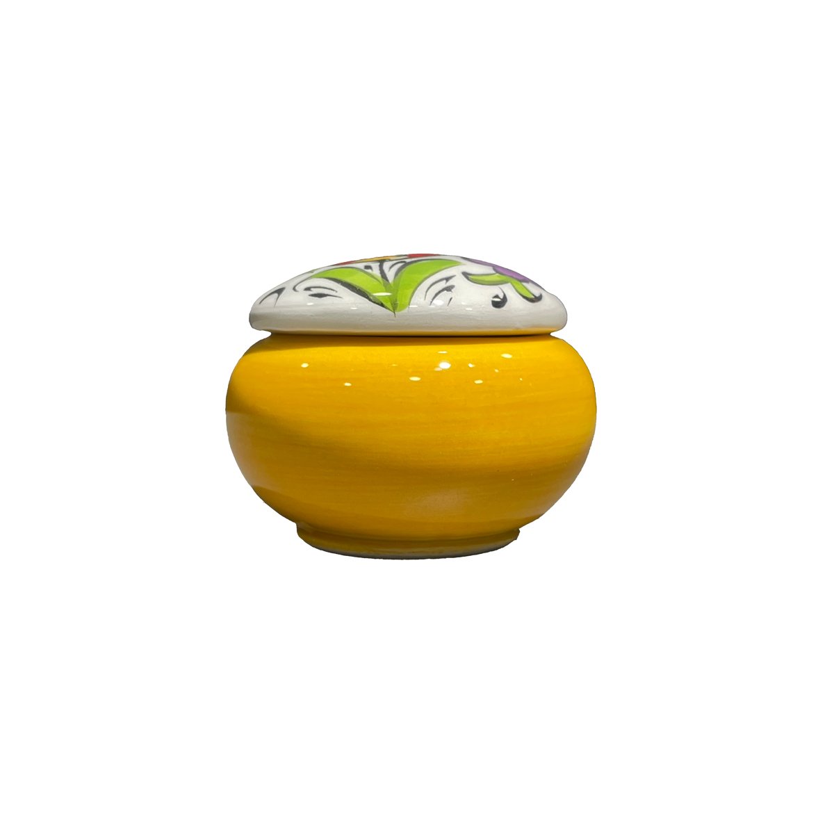 Tiryakiart Desenli Seramik Hokka 30 cc - Sarı