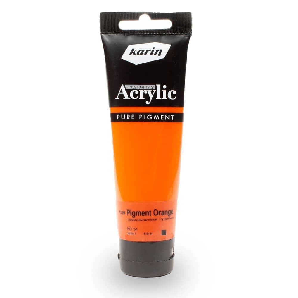 karin artist akrilik boya 120 ml 1230 pigment orange