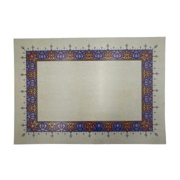 Tezhipli İçi Boş -11- Mat Kuşe Meşk Kağıdı Mohamad Badawi Alktifani A4 Tıpkı Basım (ULTRAMARİN - BORDO)