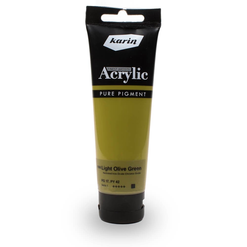 karin artist akrilik boya 120 ml 1566 light olive green