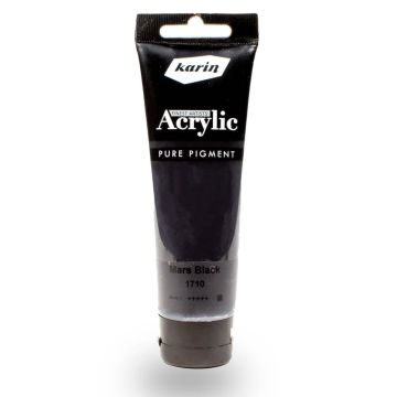 karin artist akrilik boya 120 ml 1710 mars black