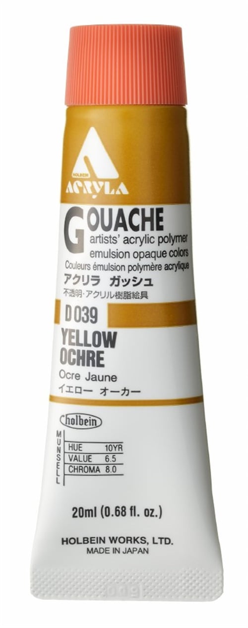 Holbein Akrilik Guaj Boya 20 ml D039 Yellow Ochre