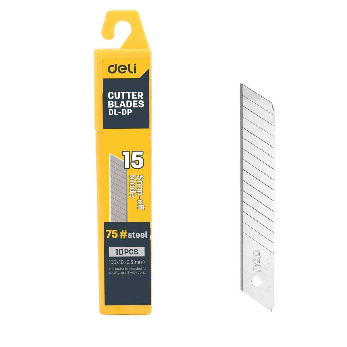 Deli Geniş Maket Bıçağı Yedeği 18 mm 10'lu DL-DP