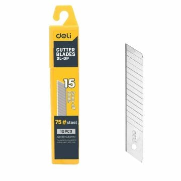 Deli Geniş Maket Bıçağı Yedeği 18 mm 10'lu DL-DP