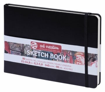 Talens Art Creation Sketch Book 14,8x21 cm Black Eskiz Defteri 80 Yaprak 140 g