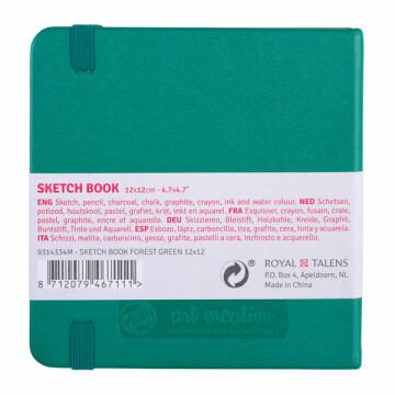Talens Art Creation Sketch Book 12x12 cm Forest Green Eskiz Defteri 80 Yaprak 140 g