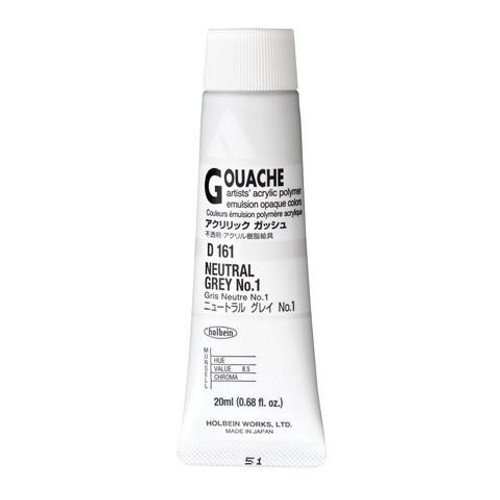 Holbein Akrilik Guaj Boya 20 ml D161 Neutral Grey No.1