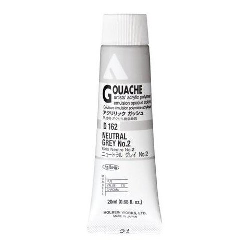 Holbein Akrilik Guaj Boya 20 ml D162 Neutral Grey No.2